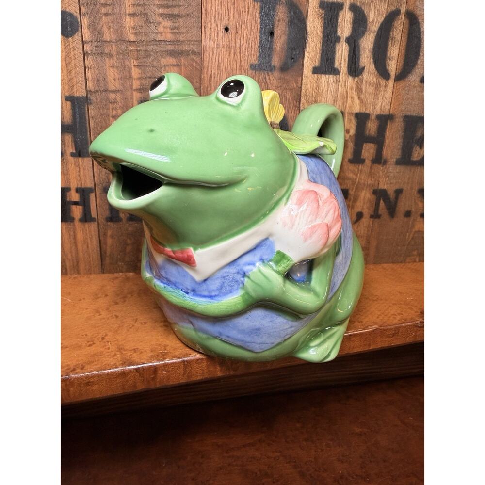 Vintage Handpainted Otagiri Freddy Frog Teapot Design by Mary Ann Baker Japan